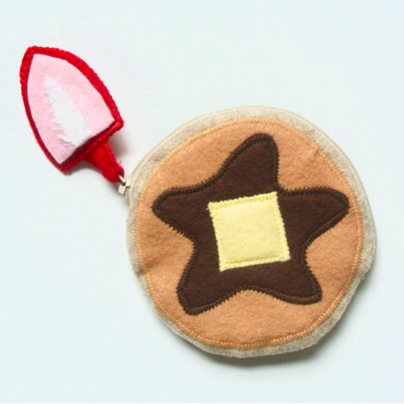 Completed Pancake Coin Purse Front View
