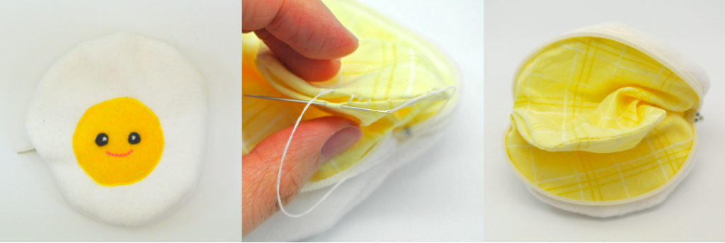 Finishing Lining Opening Fried Egg Coin Purse