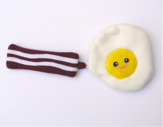 Fried Egg and Bacon Coin Purse