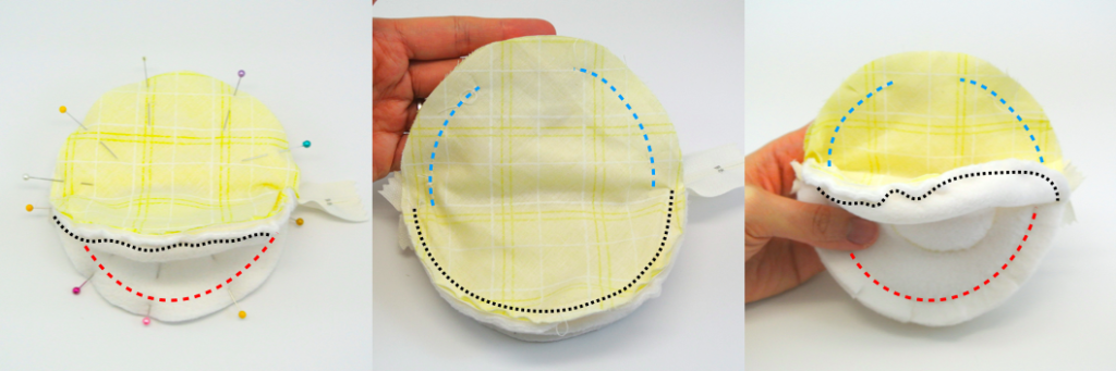 Sewing Lining together Fried Egg Coin Purse