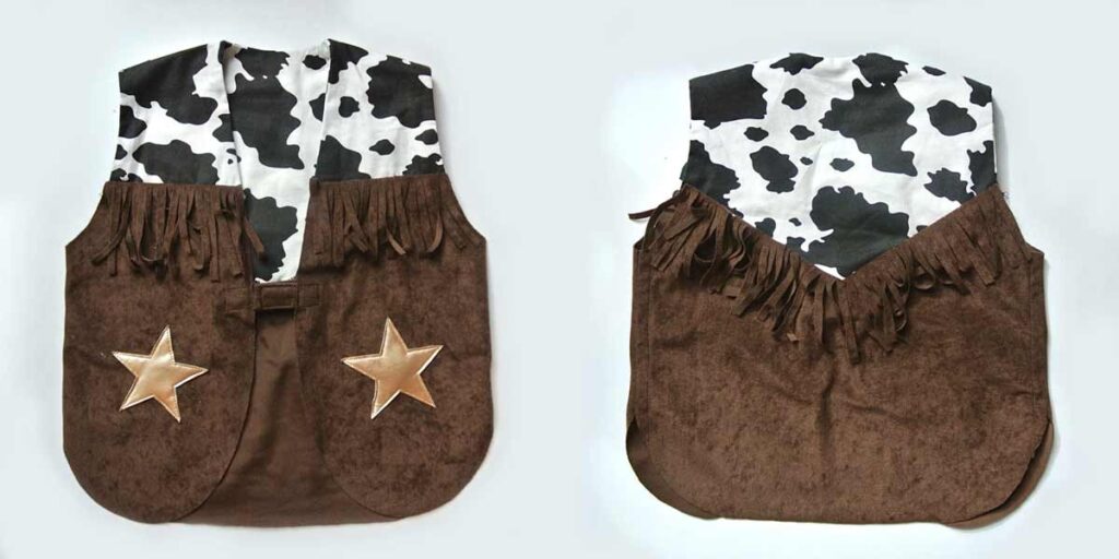 DIY cowboy vest finished. Front and back view