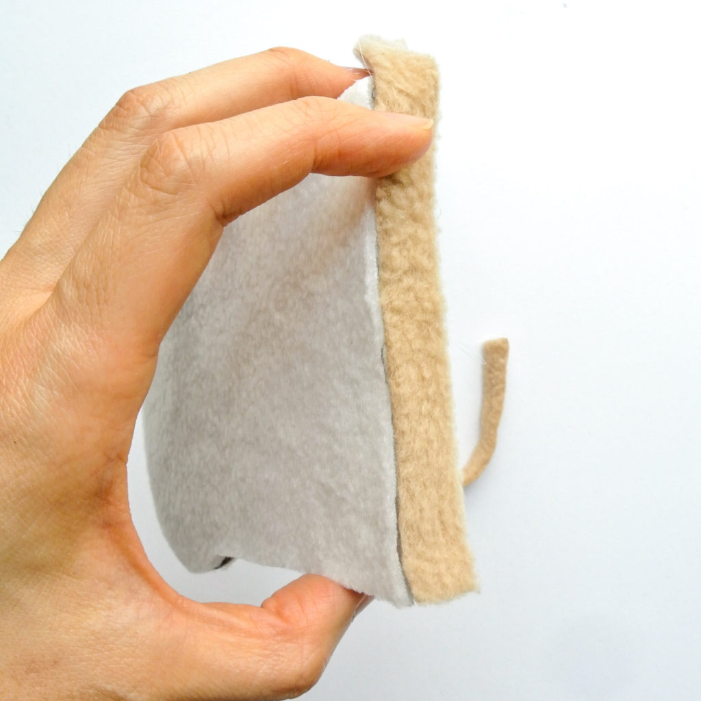 Gluing Sandwich Side Fabric to Cardboard Pretend Play Sandwich