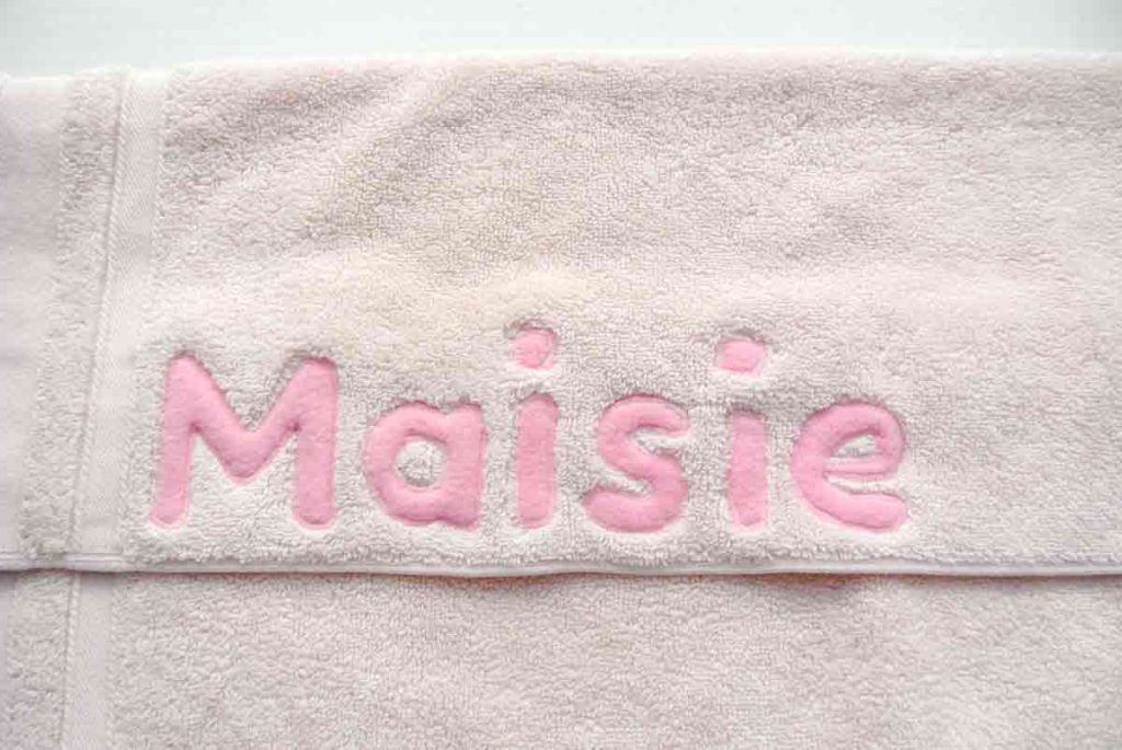 DIY Hooded Towel for Kids with Personalized Appliqued Name