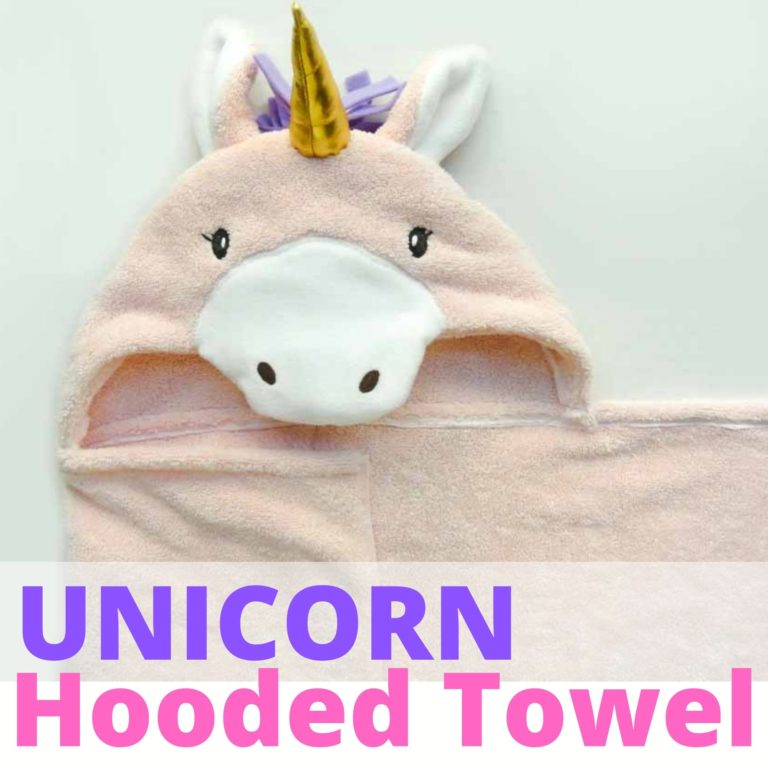 How to Sew a Kid’s Unicorn Hooded Towel – Free Pattern