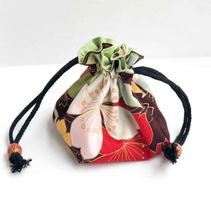 DIY Drawstring Dice Bag Finished, closed