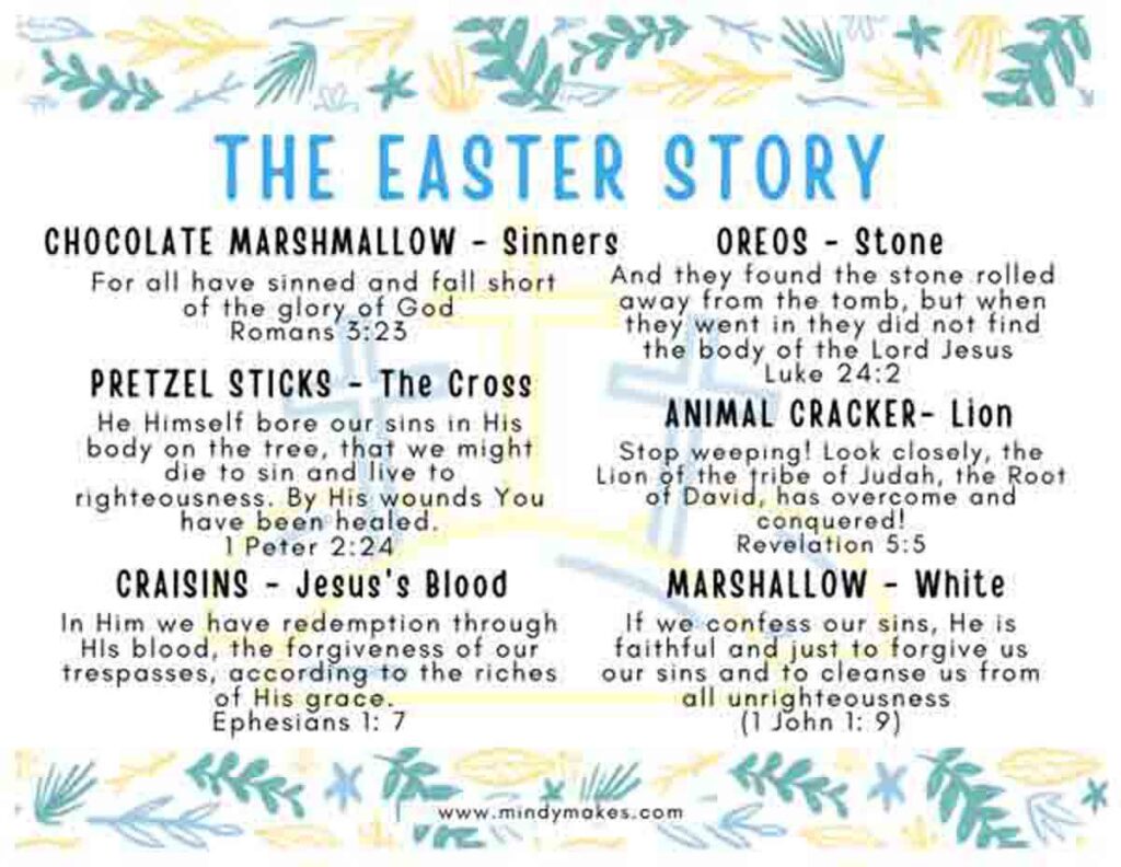 The Easter Story Snack Mix Free Printable