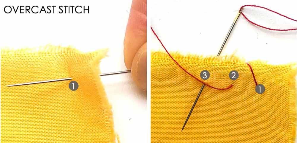 How to do Overcast Stitch. Essential Hand Sewing Stitches