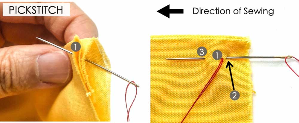 How to do Pickstitch. Essential Hand Sewing Stitches