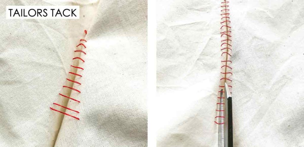 How to Make Tailor's Tack. Essential Hand Sewing Stitches