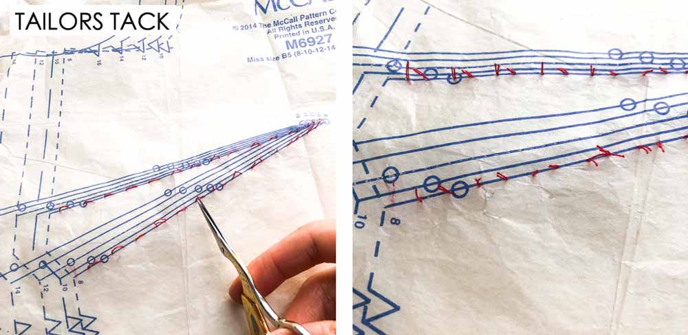How to Make Tailor's Tack. Essential Hand Sewing Stitches