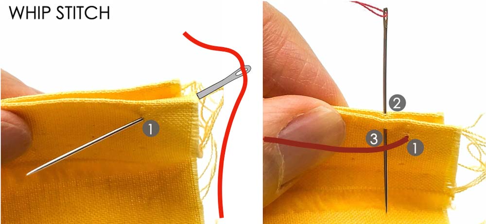 How to Make Whip Stitch. Essential Hand Sewing Stitches