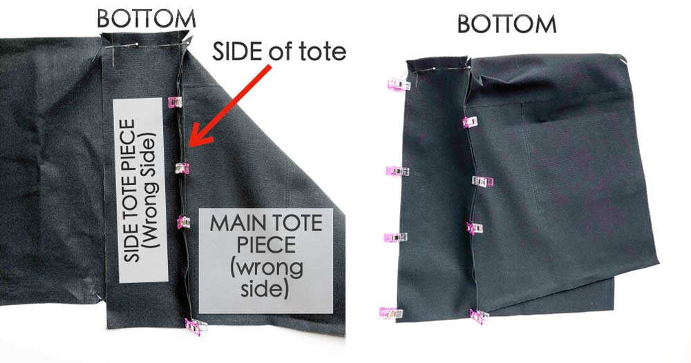 How to Make a tote bag with a lining sewing it altogether