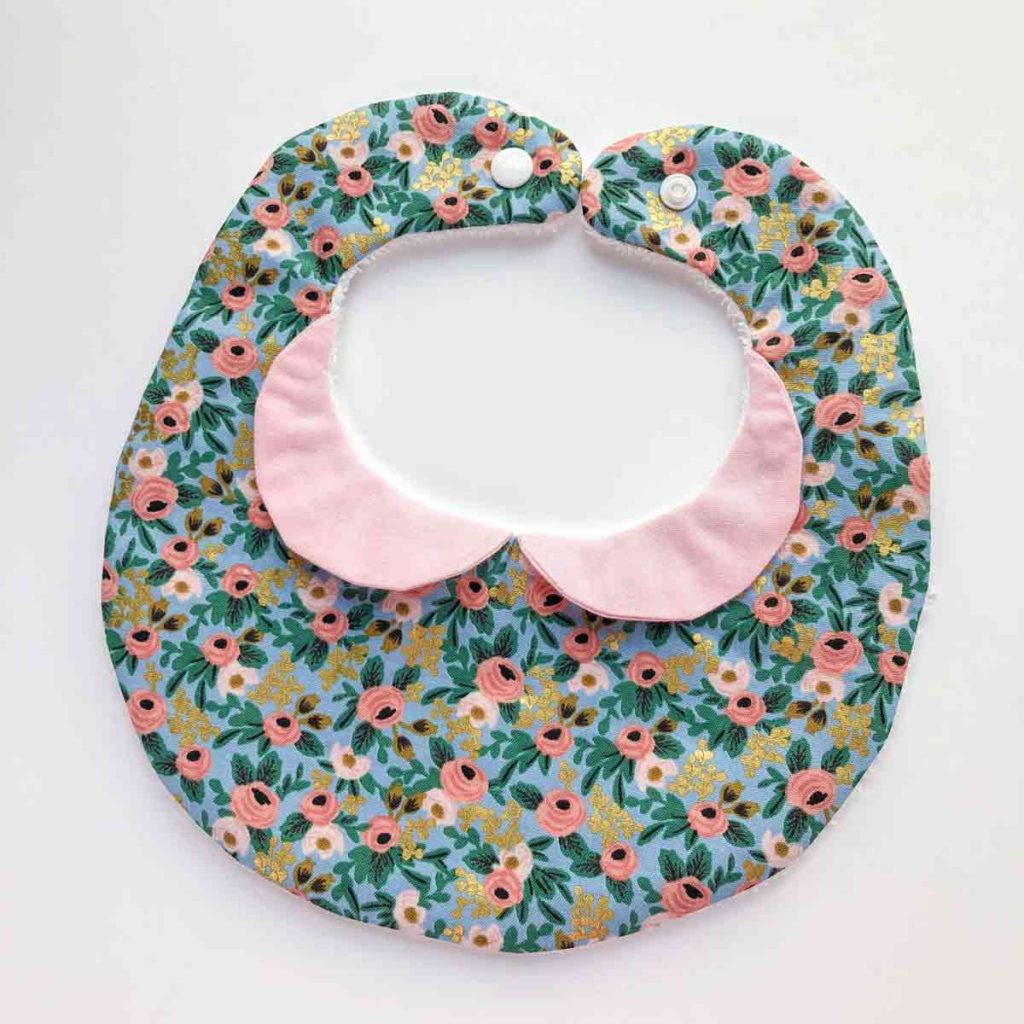 How to Make Baby Bib with Peter Pan Collar. Finished Bib