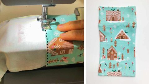 Easy Fabric Drawstring Gift Bag with a Gusset (Free Pattern) - MindyMakes