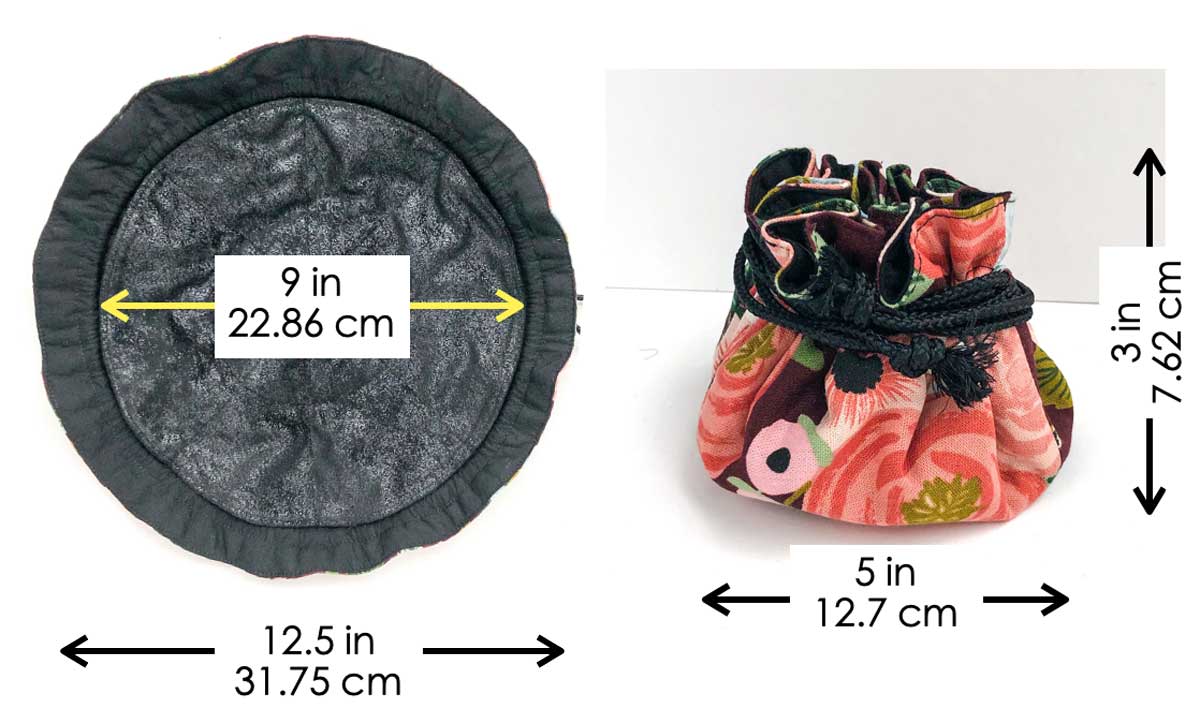 Simple Easy Drawstring Jewelry Pouch with 8Pockets (Free Pattern