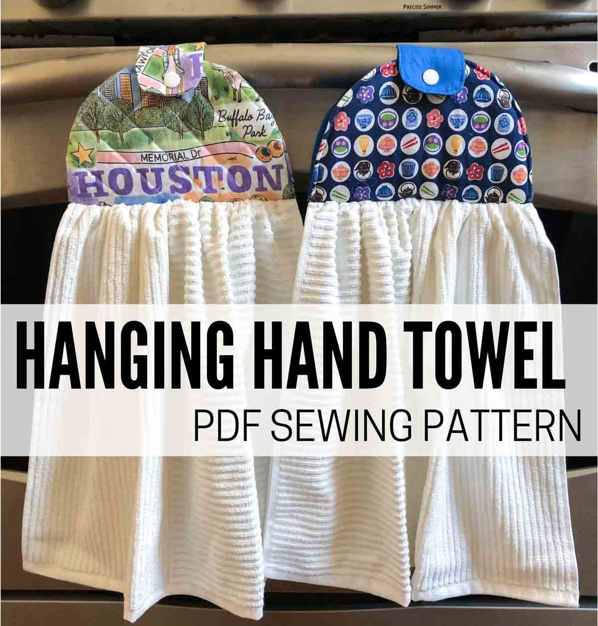 How to Make a Super Simple Hanging Dish Towel (Free Pattern) MindyMakes