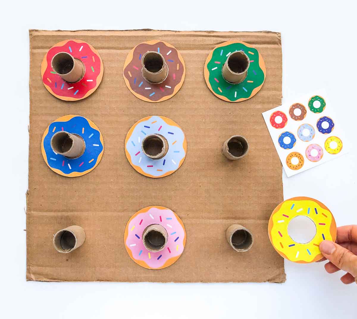 Doughnut Matching Activity for Kids - Print and DIY (Free Printable) -  Mindy Makes
