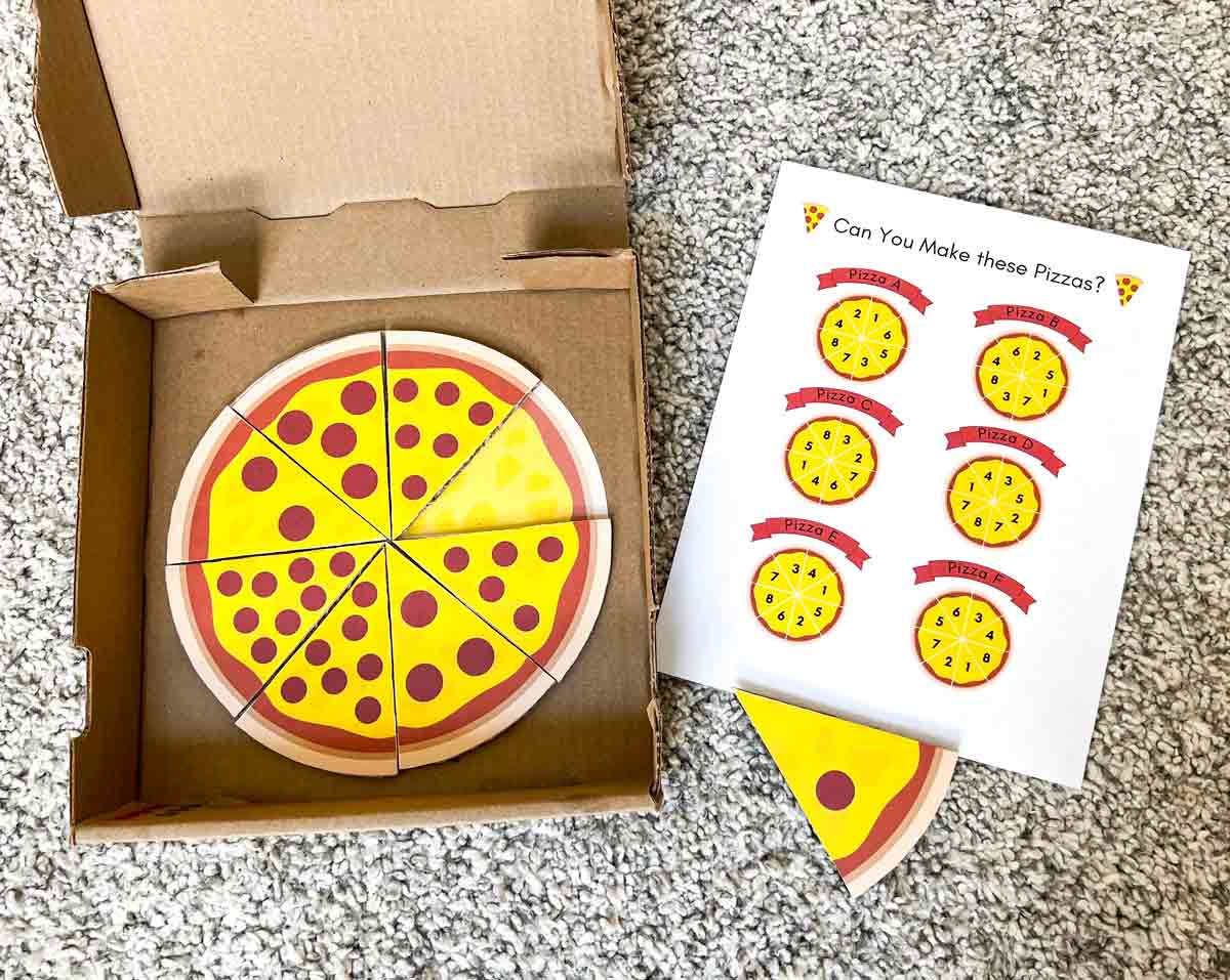 Pizza Counting Printable Preschool Handson Math Activity (Free PDF