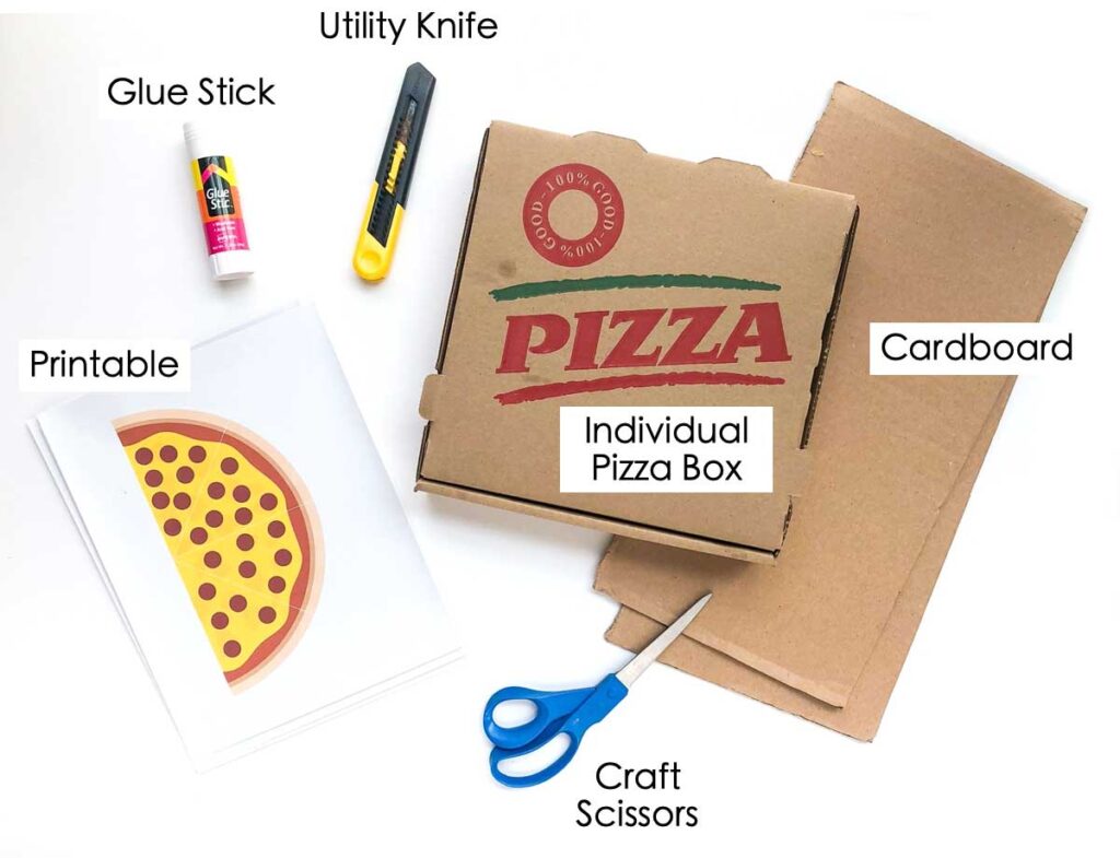 materials to make easy diy pizza counting activity