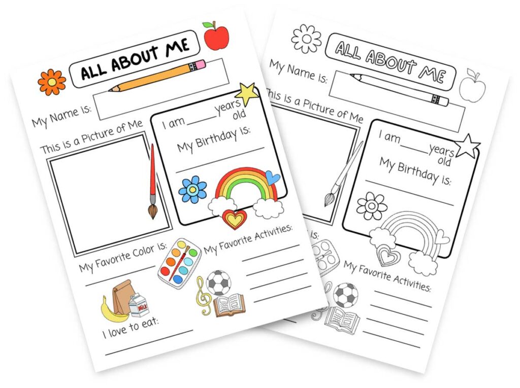 Download And Print All About Me Preschool Template Free PDF Download And Print All About Me Preschool Template Free PDF