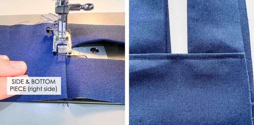 Hip Bag Sewing Pattern  - Sewing Lining2