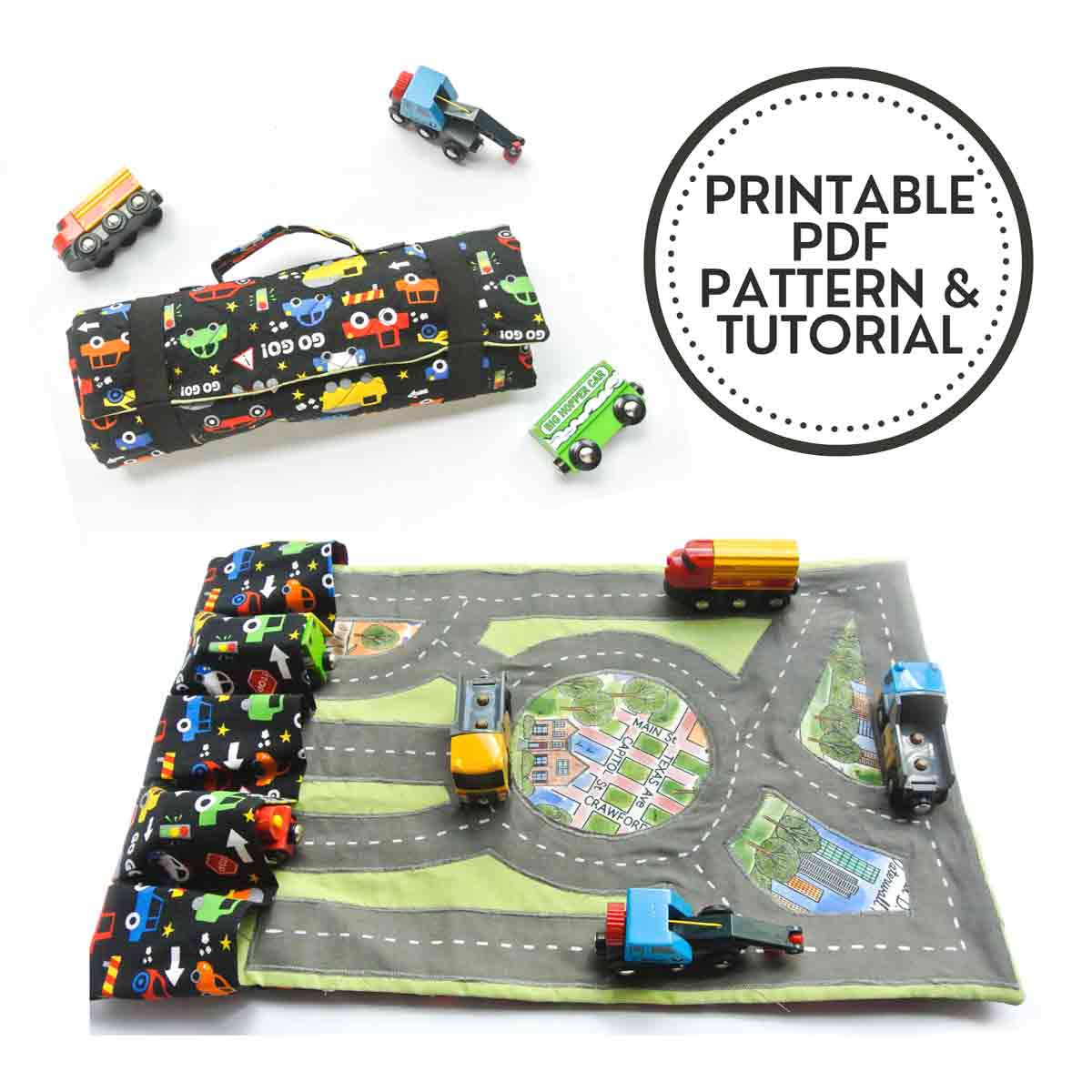 TOY CAR CARRIER WITH PLAY MAT - PDF TUTORIAL + PATTERN