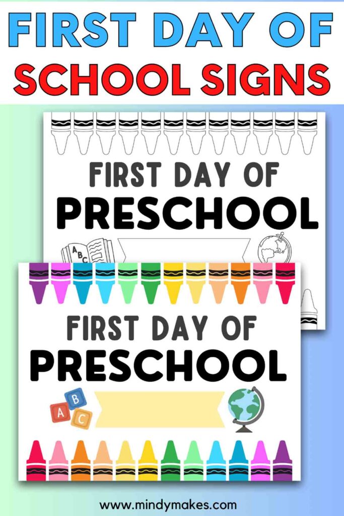first day of school sign pinterest image