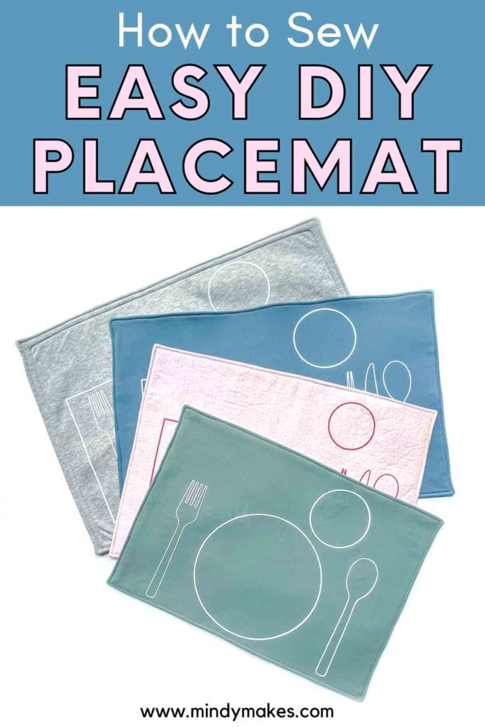 How to sew a DIY placemat pinterest image