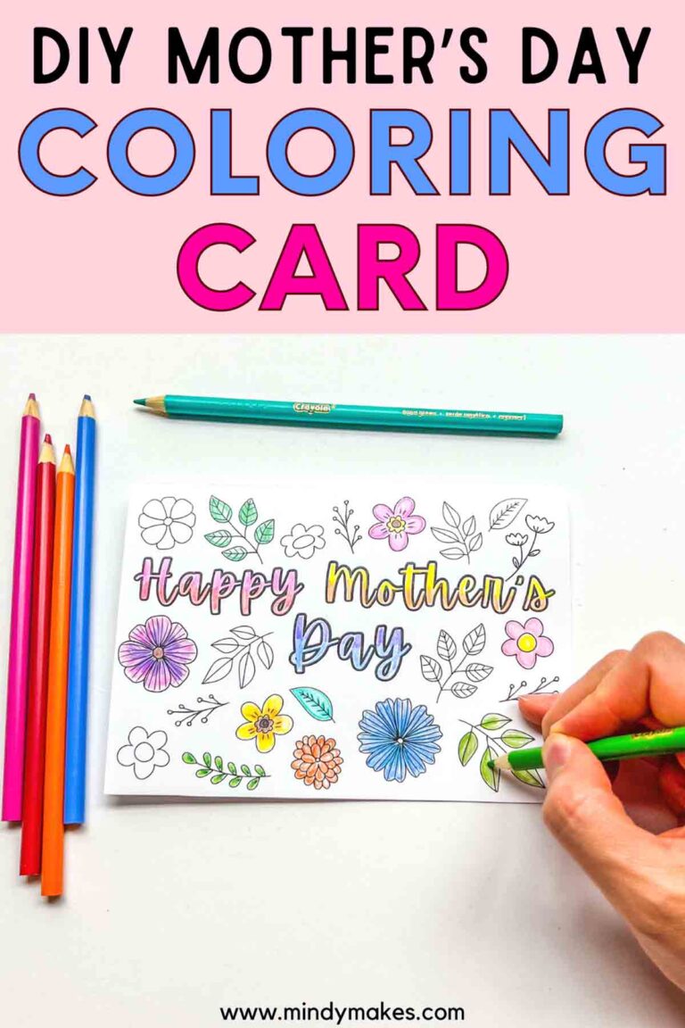 DIY Mother's Day Card for Kids (Free Printable) - MindyMakes