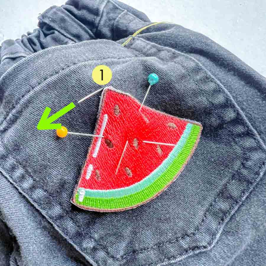 How to Sew a Patch on by hand with blanket stitch. 