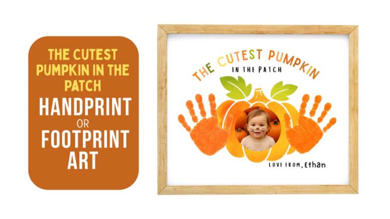 “The Cutest Pumpkin” Fall Handprint Art for Kids (Free Printable)