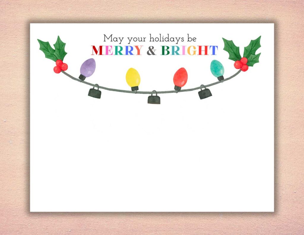 Christmas Holiday Handprint Art blank template sample