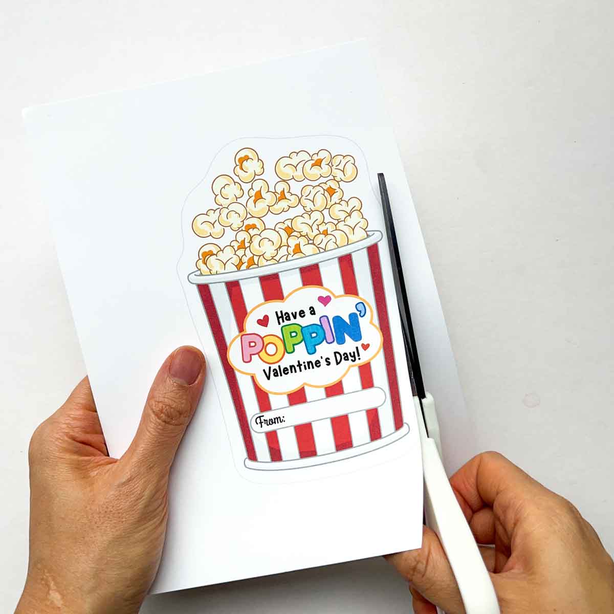 Homemade Popcorn Printable Cute Popcorn Valentine Printable (Free Template) - MindyMakes