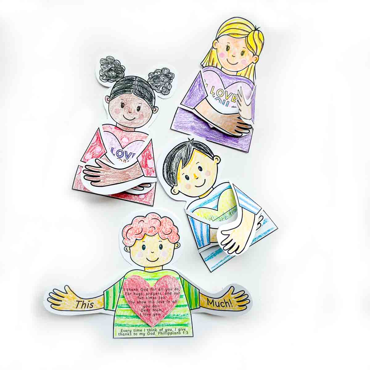 DIY Mother's Day Hug Card Finished Samples