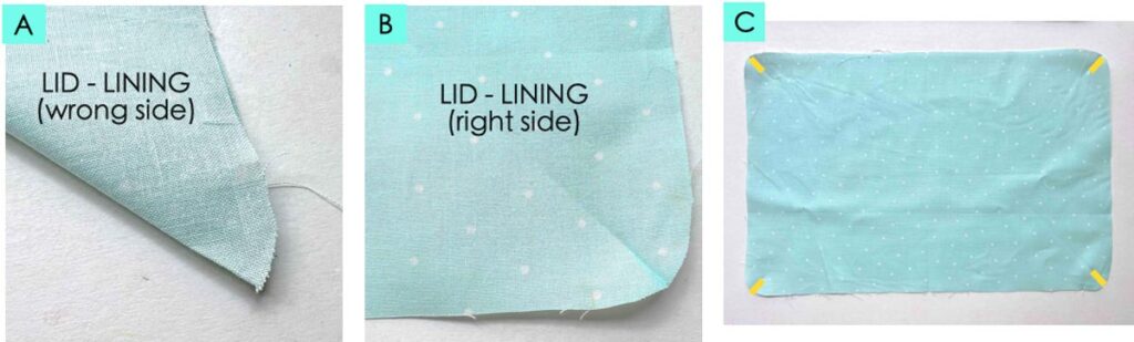 how to make the midpoint on curved corners of Lid lining