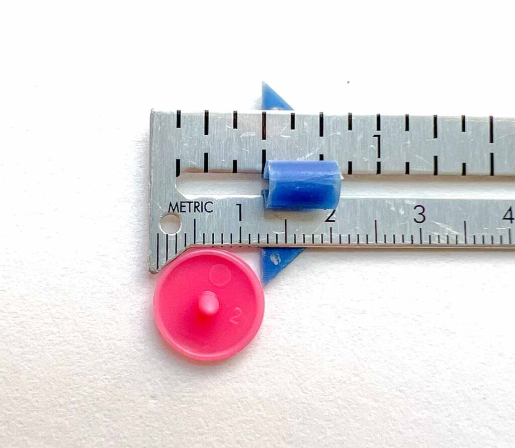 How to apply snaps to fabric using a snap press - size 20 snaps measured with ruler