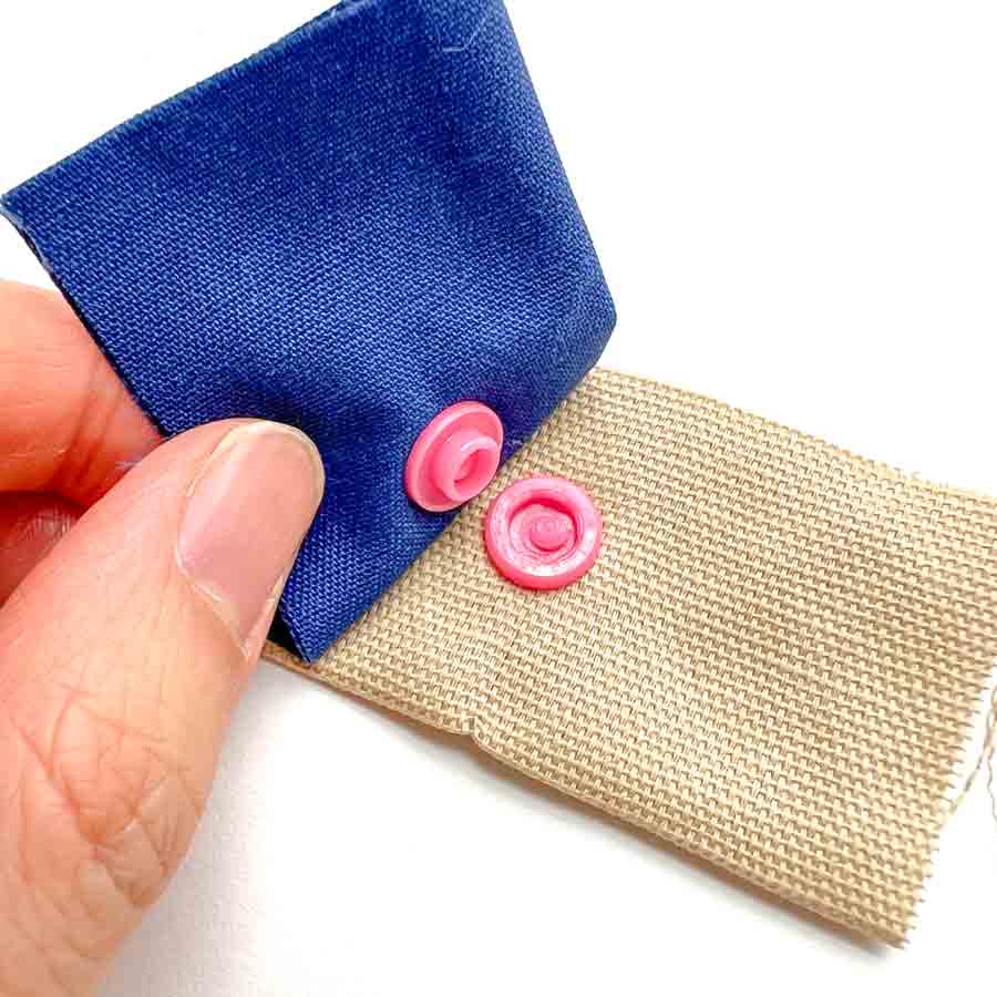 plastic snaps underside