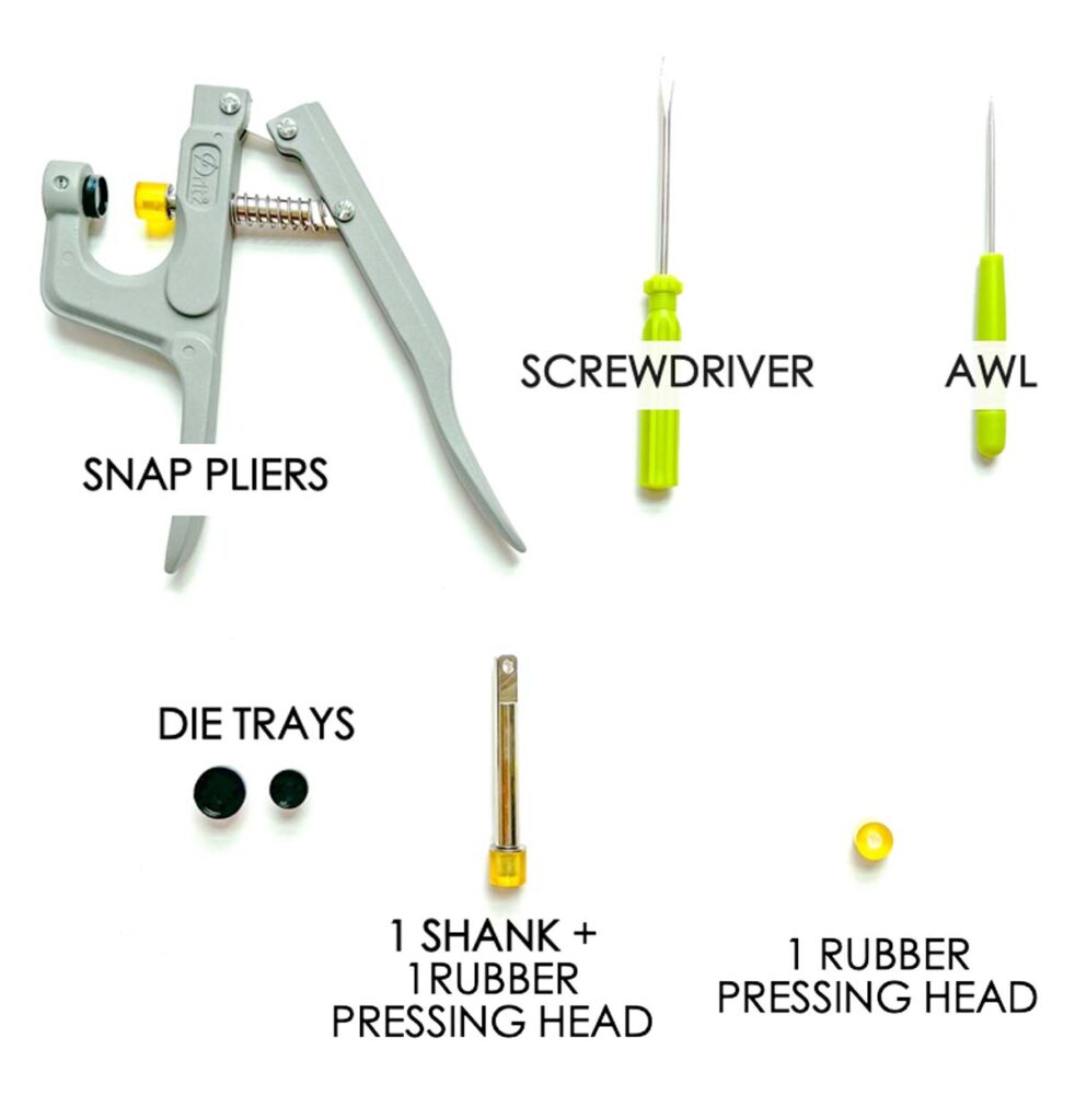 How to apply snaps to fabric using a snap press - snap tools for installing  plastic snaps
