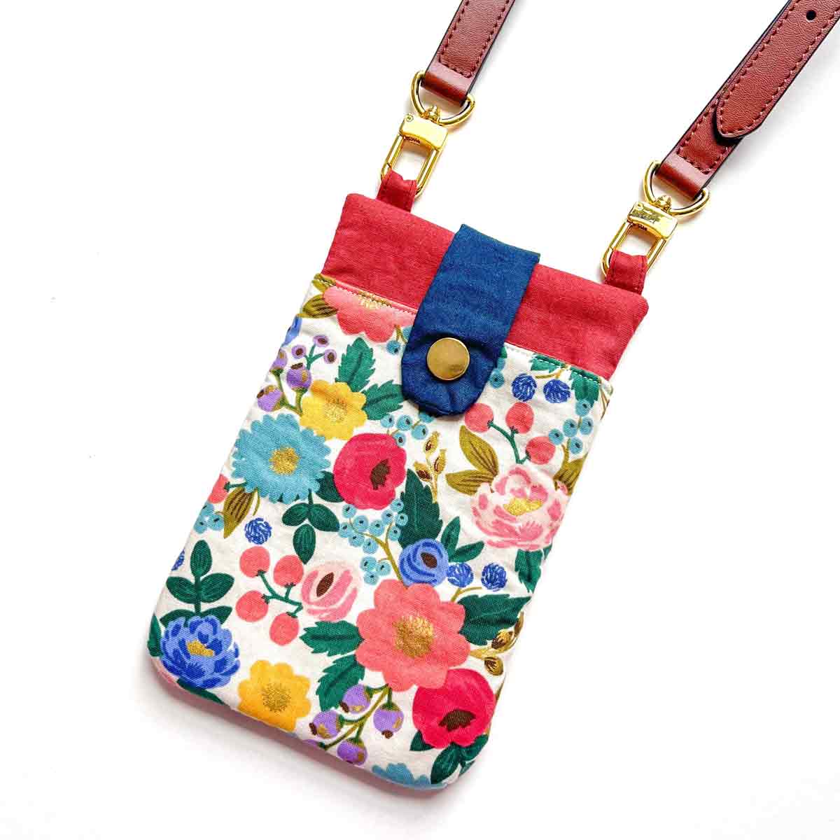 crossbody cell phone bag finished