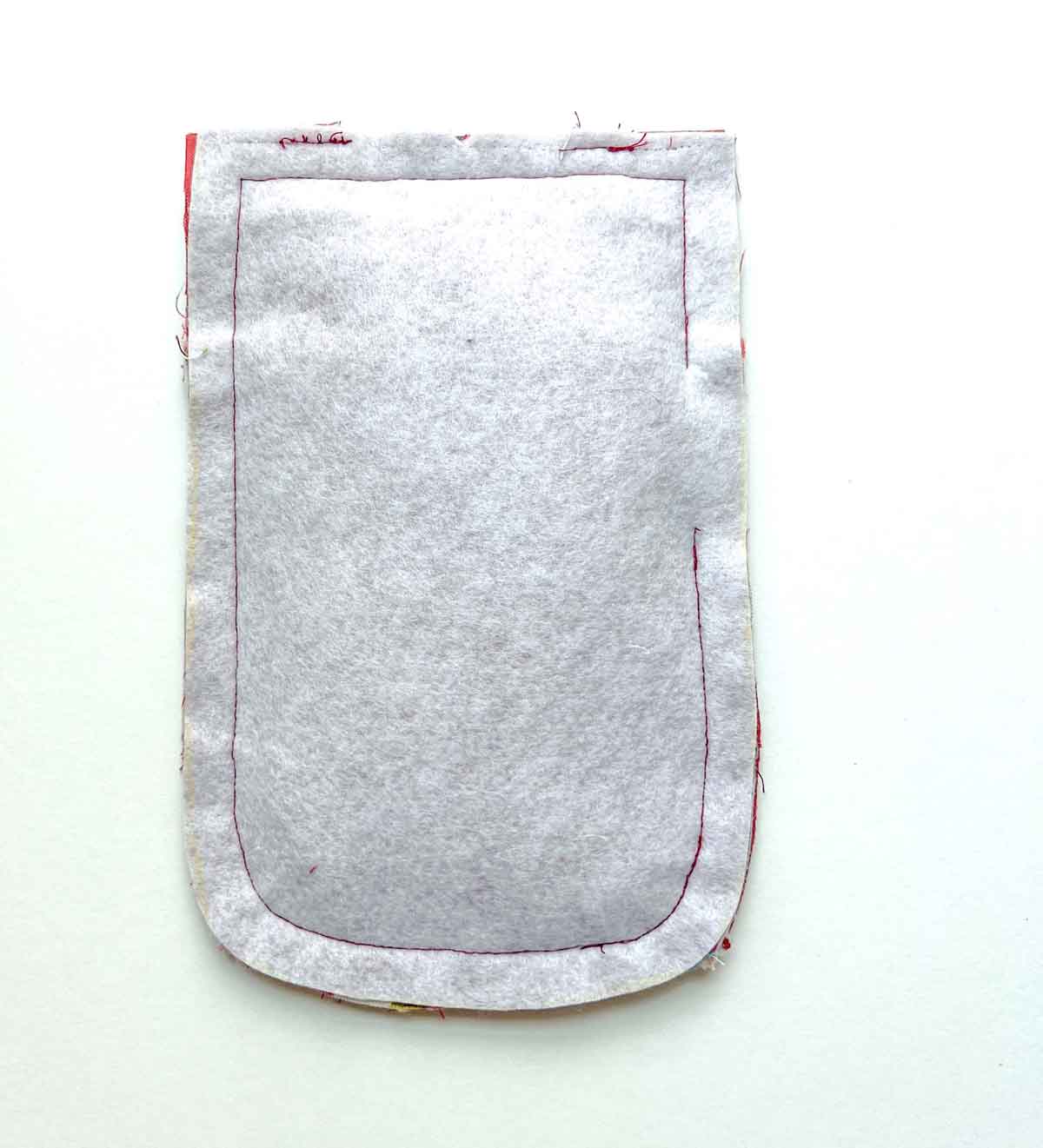 crossbody cell phone bag sewn together