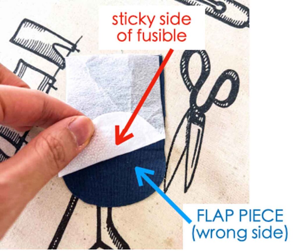 crossbody cell phone bag sewing tutorial preparing fabric