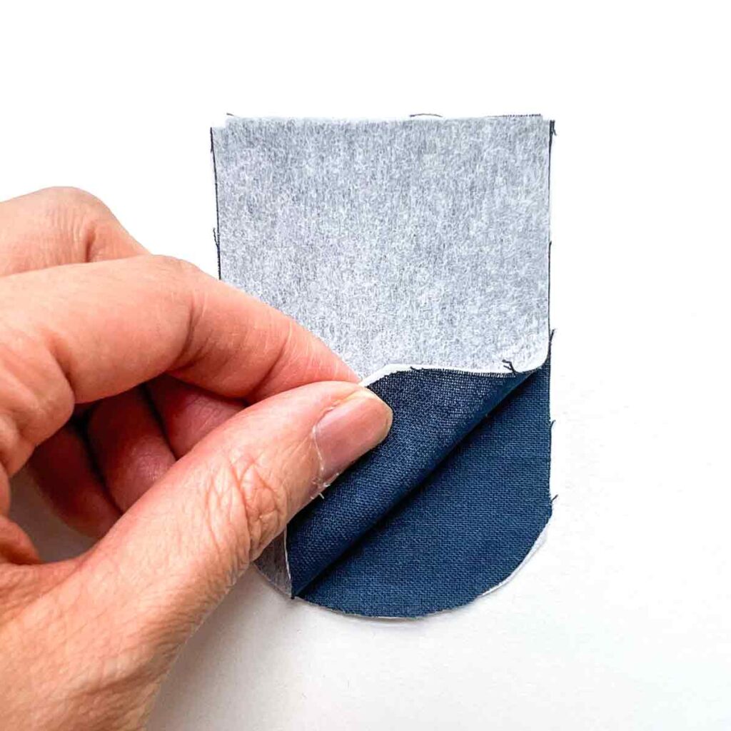 placing two flap pieces right sides together