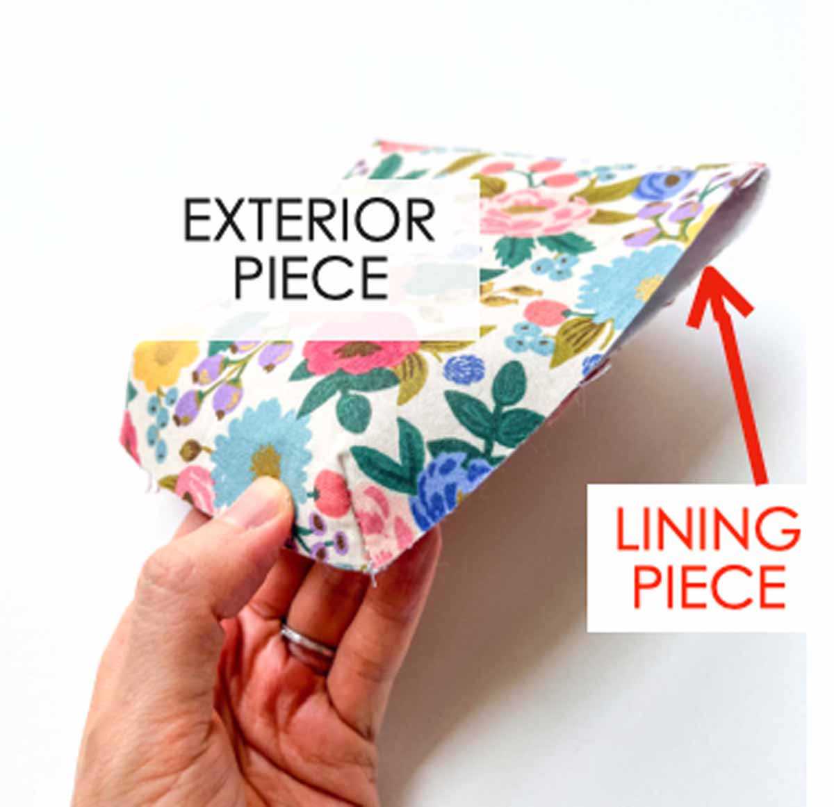 view of front pocket of crossbody cell phone bag