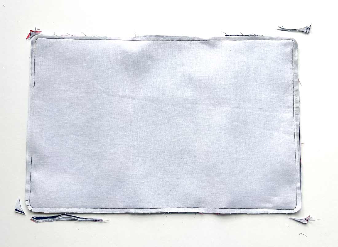 trimming corners of composition notebook cover